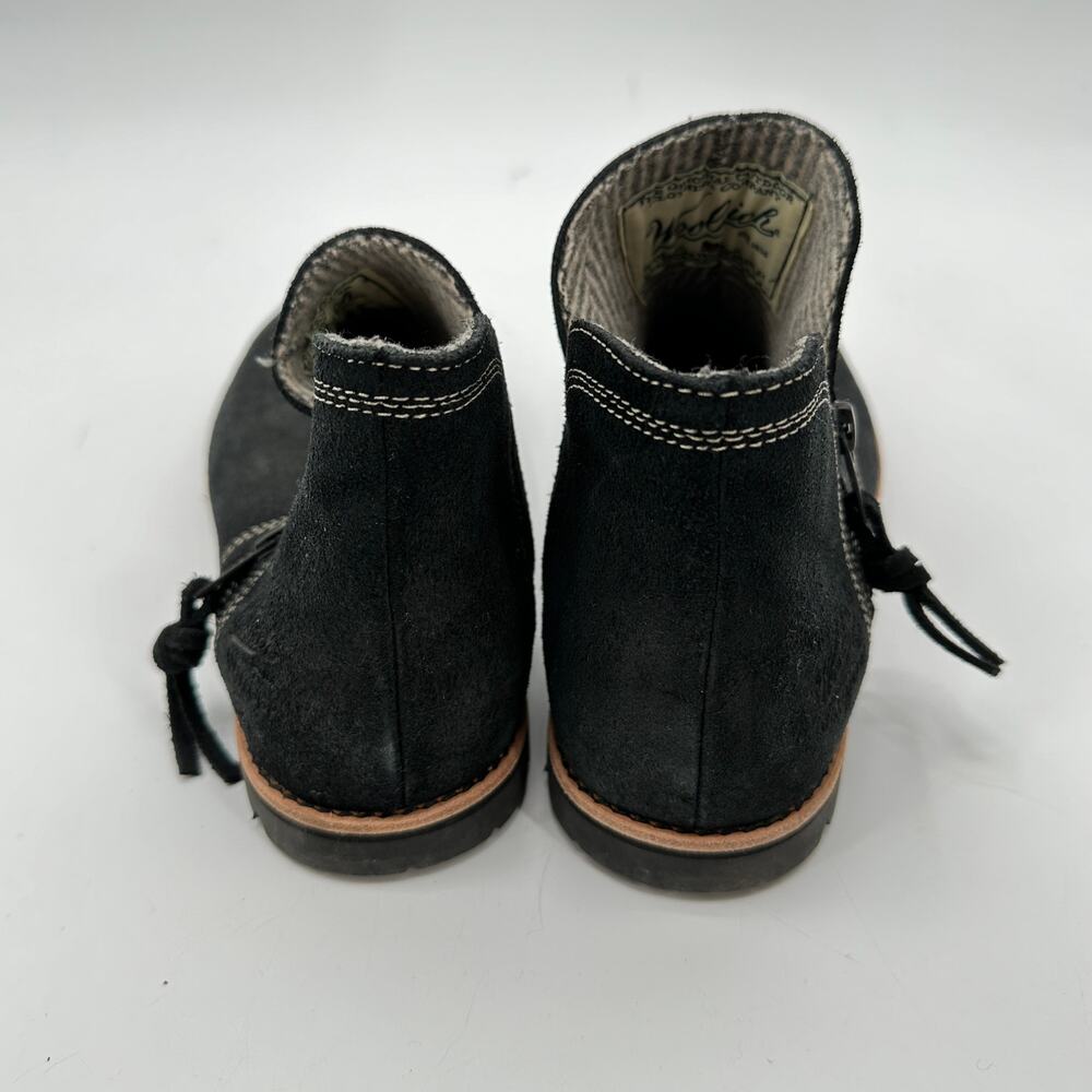 Woolrich Black Suede Wool Lined Zip Lug Booties Outdoor // 10 - Picture 4 of 8